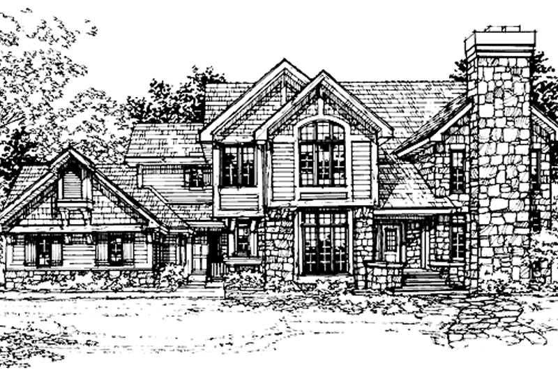 Home Plan - Exterior - Front Elevation 3 for Traditional House Plan #320-694 - 4 bed, 2.5 bath