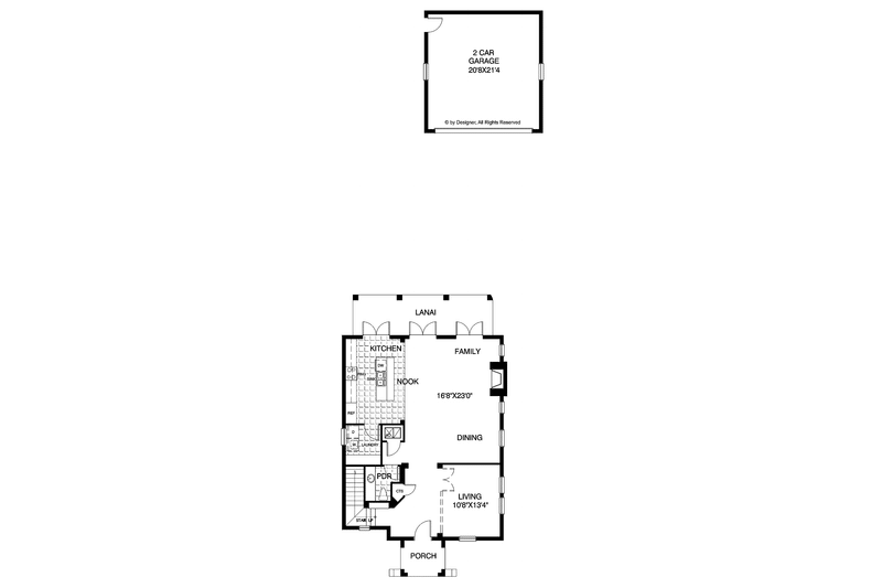 Home Plan - Floor Plan - Main Floor for Classical House Plan #999-150 - 3 bed, 2.5 bath