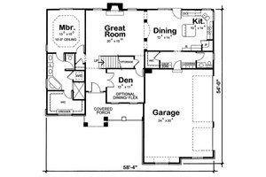 European house plan, floor plan