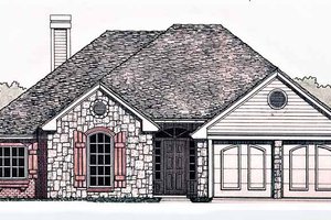 Dream House Plan - Exterior - Front Elevation for Country House Plan #310-1226 - 3 bed, 2 bath