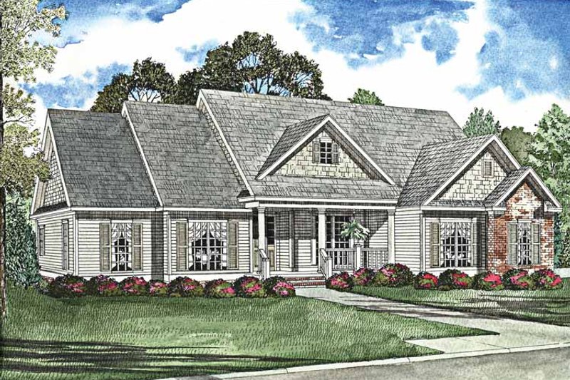 Dream House Plan - Country Exterior - Front Elevation Plan #17-3020