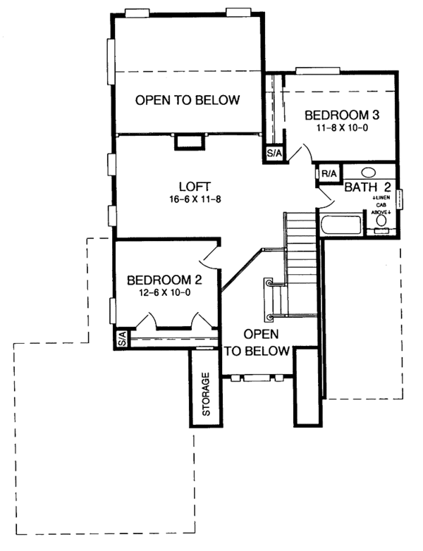 House Design - Country Floor Plan - Upper Floor Plan #952-218