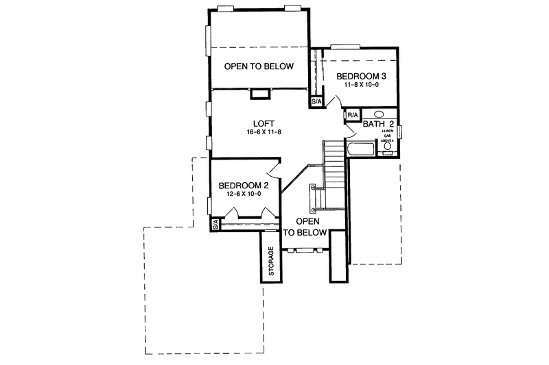 Dream House Plan - Floor Plan - Upper Floor for Country House Plan #952-218 - 3 bed, 2.5 bath