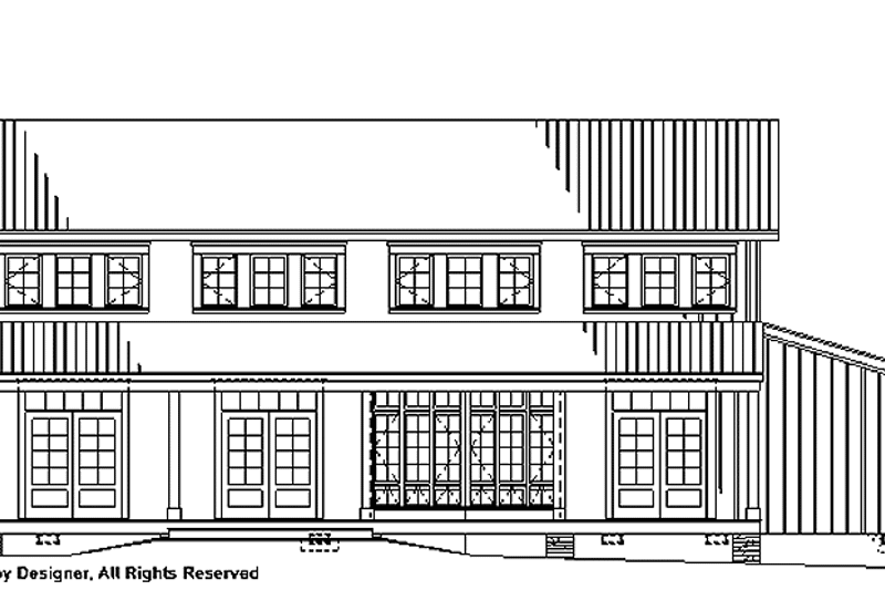 Home Plan - Exterior - Rear Elevation for Country House Plan #929-269 - 3 bed, 2 bath