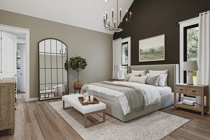 Architectural House Design - Interior - Master Bedroom for Farmhouse House Plan #430-423 - 4 bed, 3.5 bath