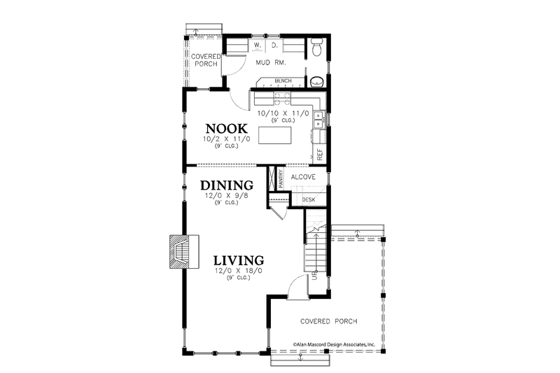 Home Plan - Floor Plan - Main Floor for Country House Plan #48-866 - 3 bed, 2.5 bath