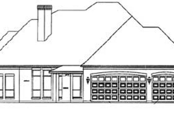 Exterior - Rear Elevation for European House Plan #141-334 - 4 bed, 3.5 bath
