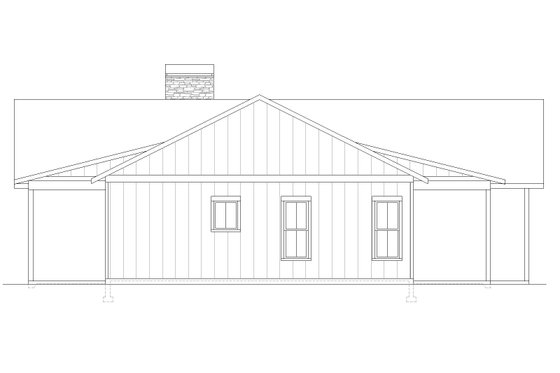 Exterior - Other Elevation 1 for Ranch House Plan #1105-22 - 3 bed, 2.5 bath