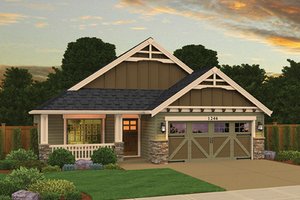Exterior - Front Elevation 3 for Craftsman House Plan #943-47 - 3 bed, 2 bath