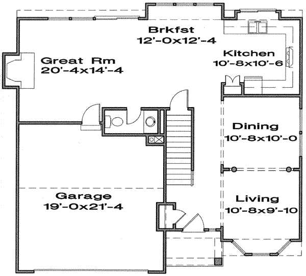 Traditional Floor Plan - Main Floor Plan #6-115