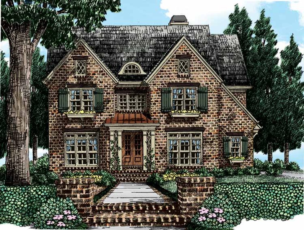 Tudor Style House Plan Beds Baths 3558 Sq/Ft Plan #927-413