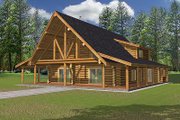 Log Style House Plan - 1 Beds 2.5 Baths 2696 Sq/Ft Plan #117-502 