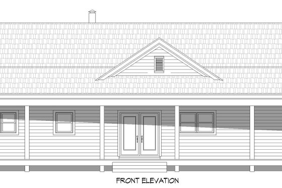 Exterior - Front Elevation 3 for Country House Plan #932-576 - 2 bed, 2 bath