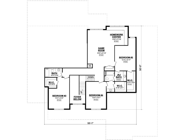 Farmhouse Floor Plan - Upper Floor Plan #1089-10
