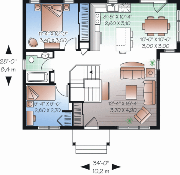 Dream House Plan - Ranch Floor Plan - Main Floor Plan #23-2199