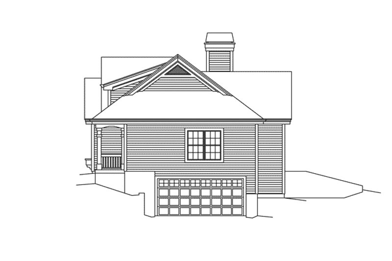 Dream House Plan - Exterior - Other Elevation 1 for Country House Plan #57-692 - 3 bed, 2 bath