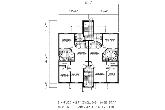 Floor Plan - Main Floor for European House Plan #138-264 - 2 bed, 1 bath