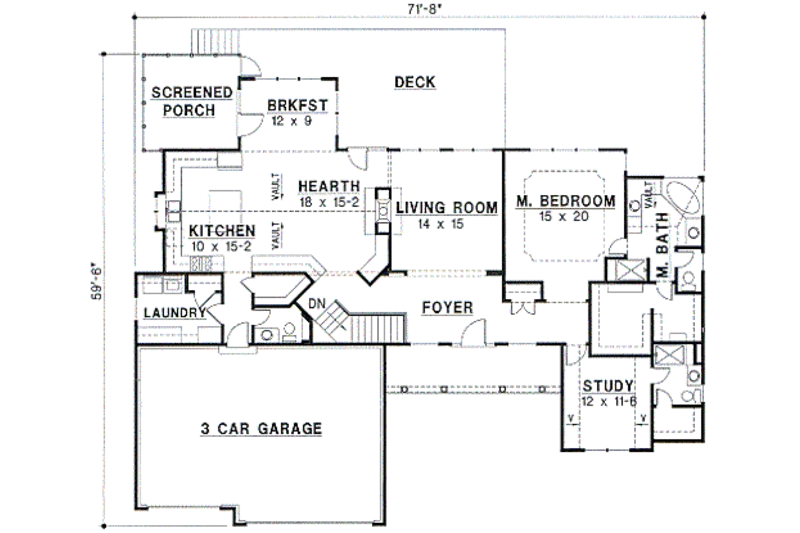 Mediterranean Style House Plan - 3 Beds 3 Baths 2931 Sq/Ft Plan #67-212 ...