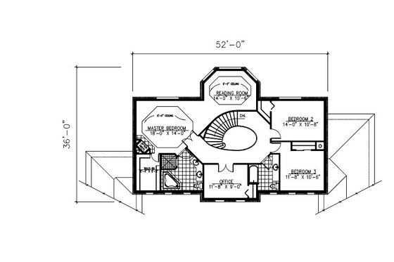 Floor Plan - Upper Floor for Colonial House Plan #138-332 - 3 bed, 2.5 bath