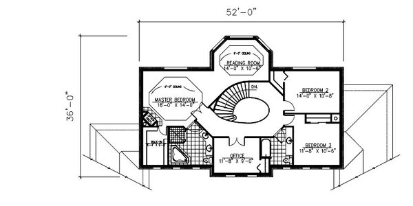 Colonial Floor Plan - Upper Floor Plan #138-332