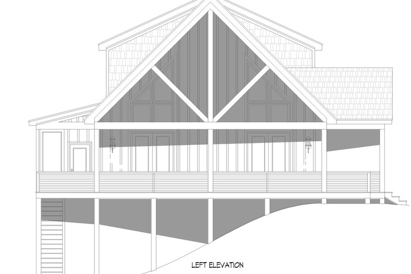 Architectural House Design - Exterior - Other Elevation 3 for Country House Plan #932-1387 - 4 bed, 3.5 bath