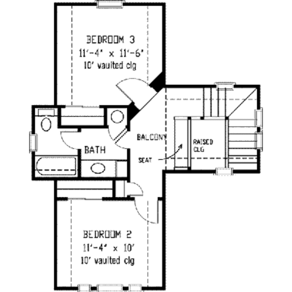 Farmhouse Floor Plan - Upper Floor Plan #410-123