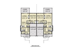 Floor Plan - Main Floor for Traditional House Plan #1070-195 - 3 bed, 2 bath
