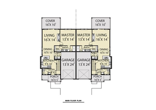 Traditional Floor Plan - Main Floor Plan #1070-195