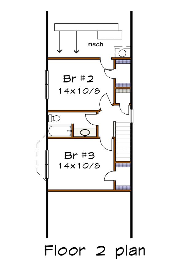 Home Plan - Cottage Floor Plan - Upper Floor Plan #79-175