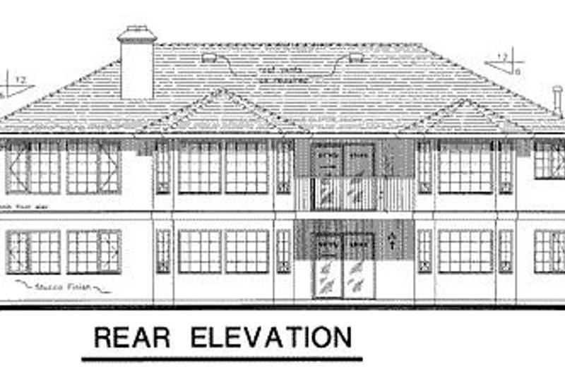 Home Plan - Exterior - Rear Elevation for Ranch House Plan #18-128 - 3 bed, 2 bath