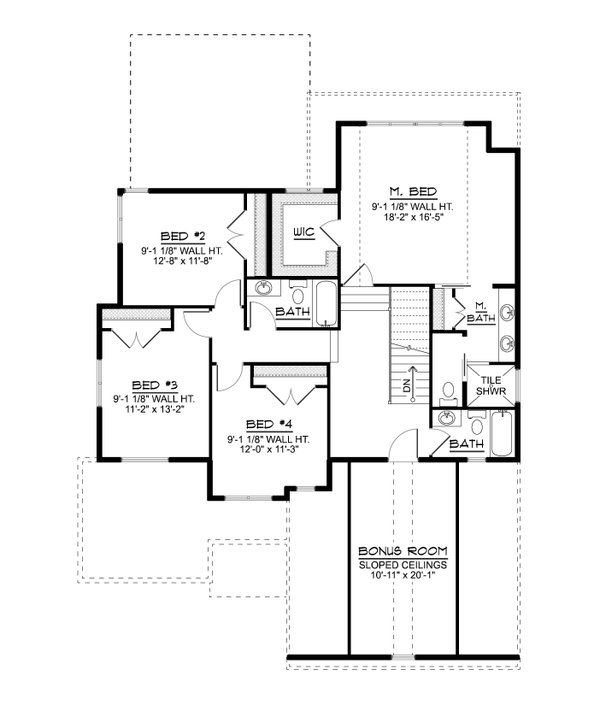 Architectural House Design - Cottage Floor Plan - Upper Floor Plan #1064-355