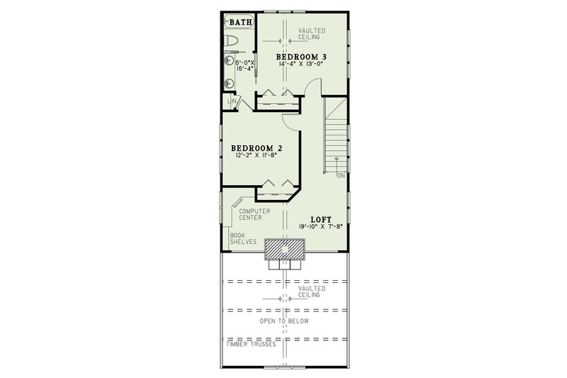 Dream House Plan - Floor Plan - Upper Floor for Cabin House Plan #17-3303 - 3 bed, 2.5 bath