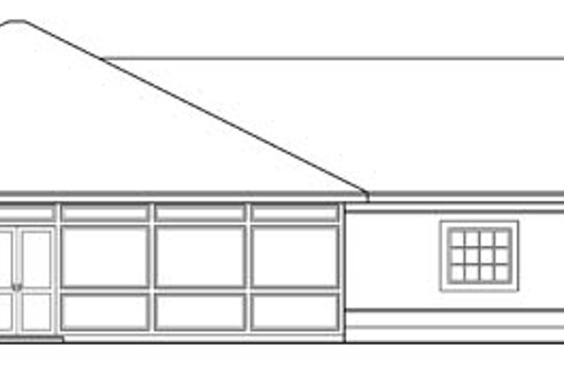 Home Plan - Exterior - Rear Elevation for Mediterranean House Plan #124-411 - 3 bed, 2.5 bath