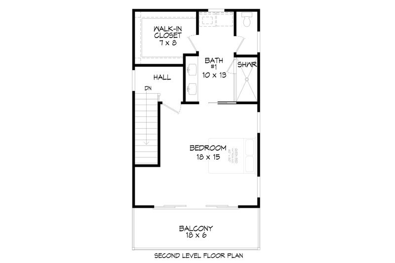 Prairie Style House Plan - 1 Beds 1.5 Baths 1040 Sq/Ft Plan #932-742 ...