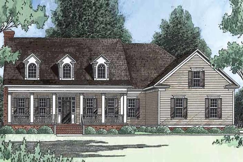 Home Plan - Farmhouse Exterior - Front Elevation Plan #1054-4