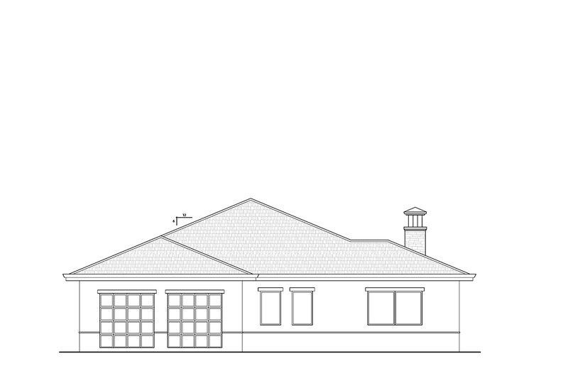 House Blueprint - Exterior - Rear Elevation for Craftsman House Plan #938-125 - 3 bed, 3.5 bath