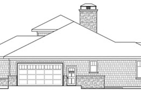 Exterior - Other Elevation 1 for Prairie House Plan #124-821 - 3 bed, 3.5 bath
