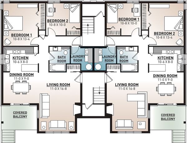 House Design - European Floor Plan - Lower Floor Plan #23-2050