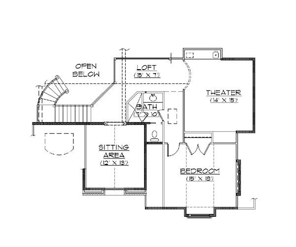 Dream House Plan - European Floor Plan - Upper Floor Plan #5-408