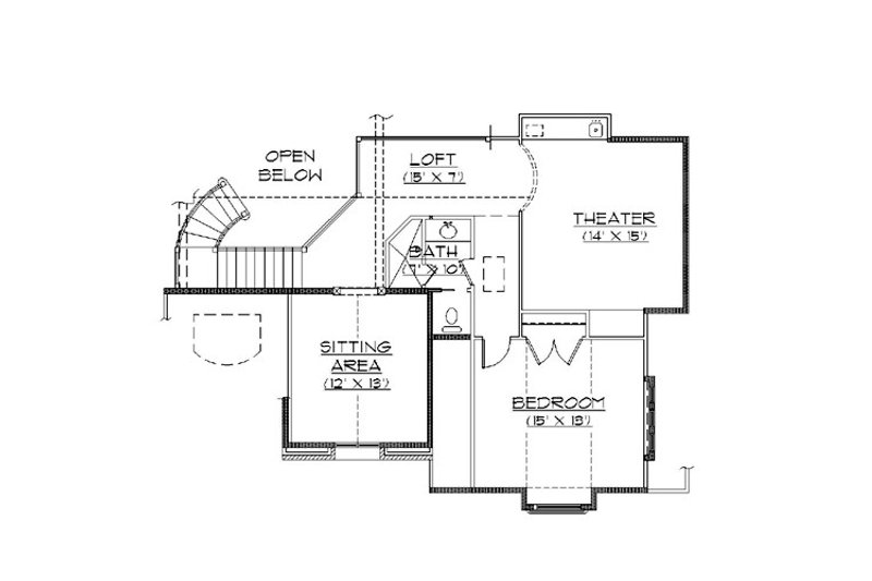 Dream House Plan - Floor Plan - Upper Floor for European House Plan #5-408 - 5 bed, 4.5 bath