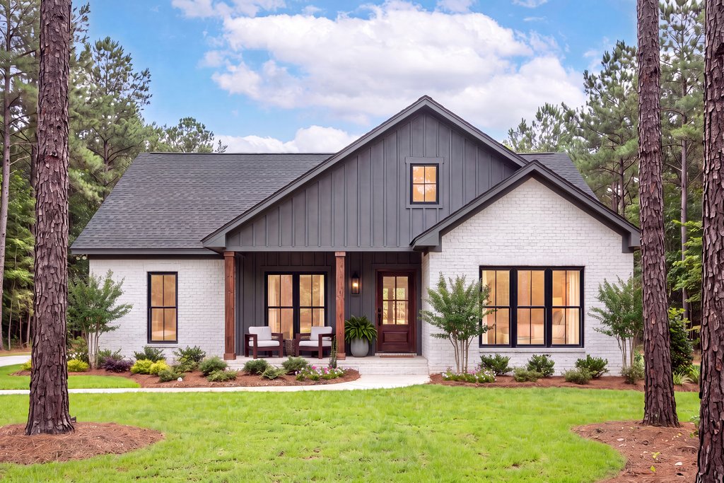 Exterior - Front Elevation 7 for Farmhouse House Plan #430-445 - 3 bed, 2 bath
