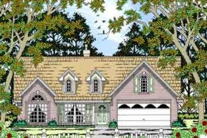 Cottage Exterior - Front Elevation Plan #42-306