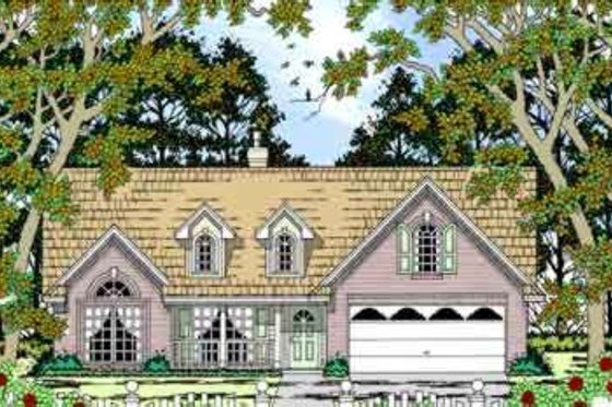 Exterior - Front Elevation for Cottage House Plan #42-306 - 4 bed, 2 bath