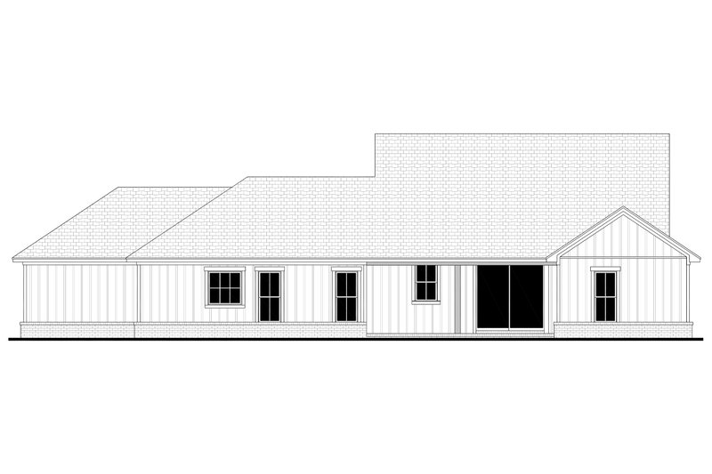 Home Plan - Exterior - Rear Elevation for Farmhouse House Plan #430-388 - 4 bed, 2.5 bath