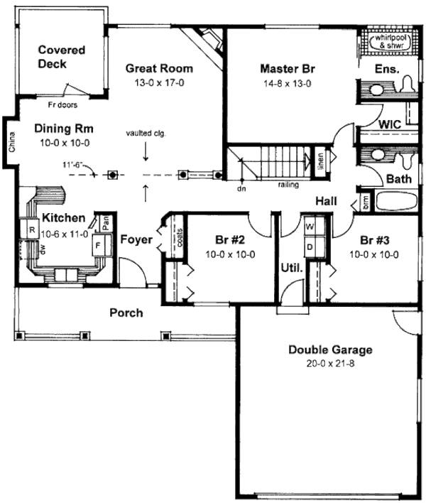 Dream House Plan - Ranch Floor Plan - Main Floor Plan #126-139