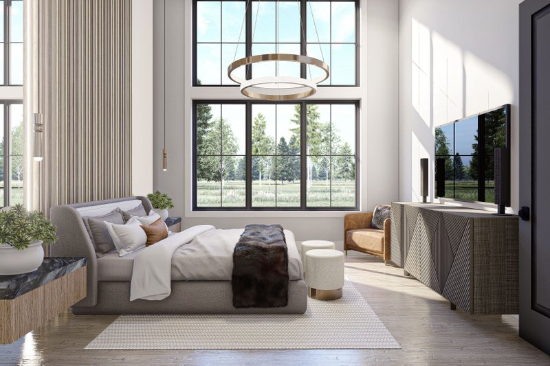 Dream House Plan - Interior - Master Bedroom 1 for Barndominium House Plan #455-293 - 3 bed, 2.5 bath