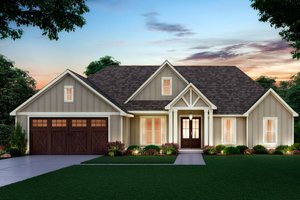 Dream House Plan - Farmhouse Exterior - Front Elevation Plan #1074-28
