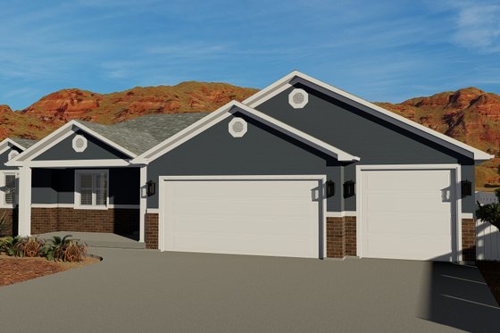 Exterior - Front Elevation 4 for Traditional House Plan #1060-60 - 3 bed, 2 bath