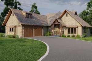 Craftsman Exterior - Front Elevation Plan #923-342