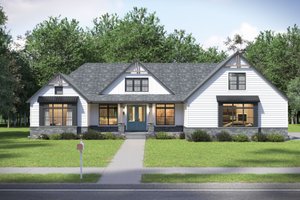 House Plan Design - Exterior - Front Elevation for Farmhouse House Plan #1089-44 - 3 bed, 2.5 bath